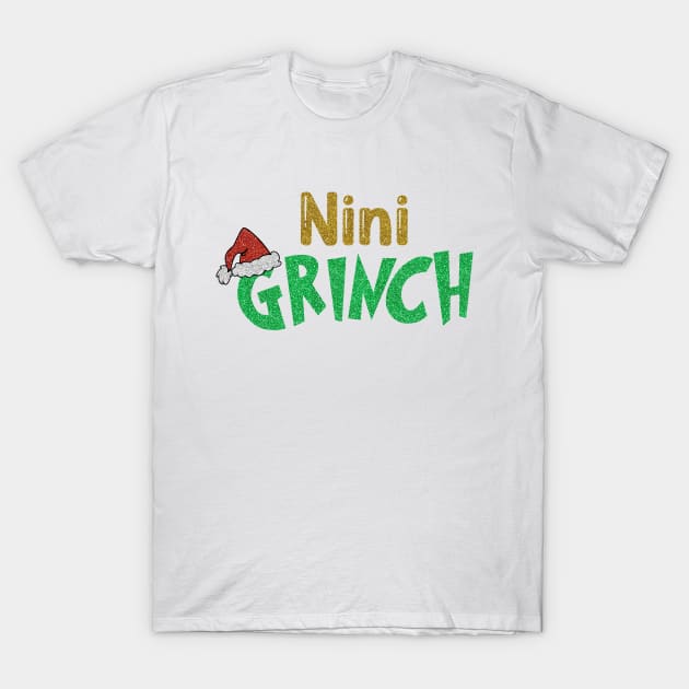 Nini Santa Christmas, Nini Christmas, Family Christmas, Christmas Gift T-Shirt by Elissa